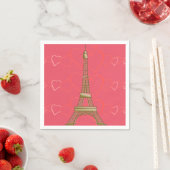 Serviette En Papier I Love Paris Papier serviettes (En situation)