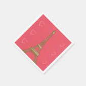 Serviette En Papier I Love Paris Papier serviettes (Coin)