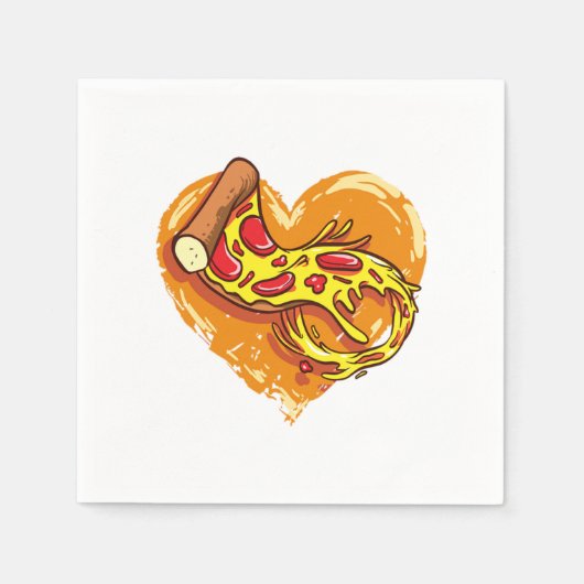 Serviette En Papier I Love Pizza (Devant)
