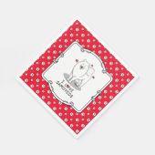 Serviette En Papier I Love Samoyeds - chien coeurs mignons Sammie (Coin)