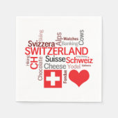 Serviette En Papier I Love Switzerland - Favoris Swiss Things (Devant)