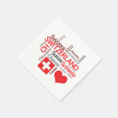 Serviette En Papier I Love Switzerland - Favoris Swiss Things (Coin)