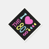 Serviette En Papier I Love the 80s Disco Costume (Coin)