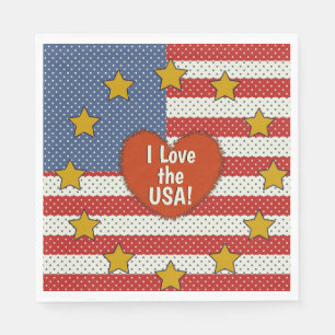 Serviette En Papier I Love The America