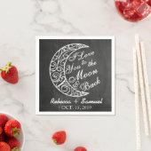 Serviette En Papier "I Love You To The Moon and Back" Mariage personna (En situation)