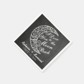 Serviette En Papier "I Love You To The Moon and Back" Mariage personna (Coin)