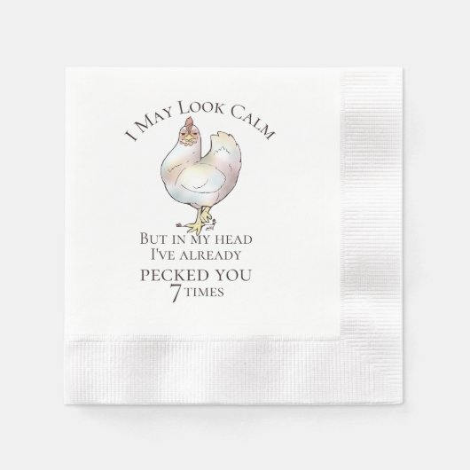 Serviette En Papier "I May Look Calm" (Devant)