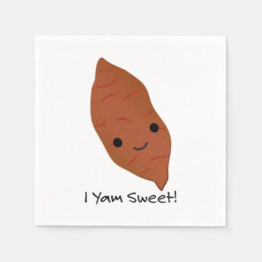 Serviette En Papier I Yam Sweet Cute kawaii Sweet Potato (Devant)