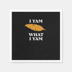 Serviette En Papier I Yam What I Yam - Funny Potato Sarcasme Pun