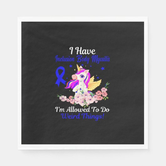 Serviette En Papier IBM Awareness Funny Unicorn Friend Family Support  (Devant)