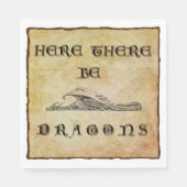 Serviette En Papier Ici Il Y A Des Dragons (Devant)