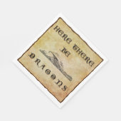 Serviette En Papier Ici Il Y A Des Dragons (Coin)