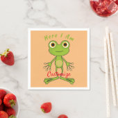 Serviette En Papier Ici, je suis mignonne grenouille Thunder_Cove (En situation)