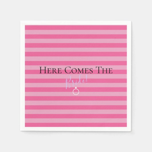 Serviette En Papier ICI LA MARIEE Voici la mariée Shower Party (Devant)