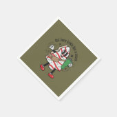 Serviette En Papier Ici, On Dirait Un Snack Gâteau De Noël (Coin)