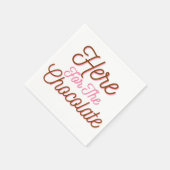 Serviette En Papier Ici pour le chocolat (Coin)