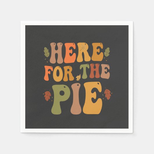 Serviette En Papier Ici Pour Le Pie Drôle Thanksgiving Pie Automne (Devant)