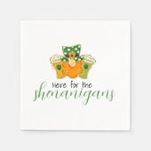 Serviette En Papier Ici pour le St patrick des Shenanigans Leprechaun (Devant)