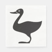 Serviette En Papier Icône Black Duck Bird (Devant)
