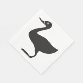 Serviette En Papier Icône Black Duck Bird (Coin)