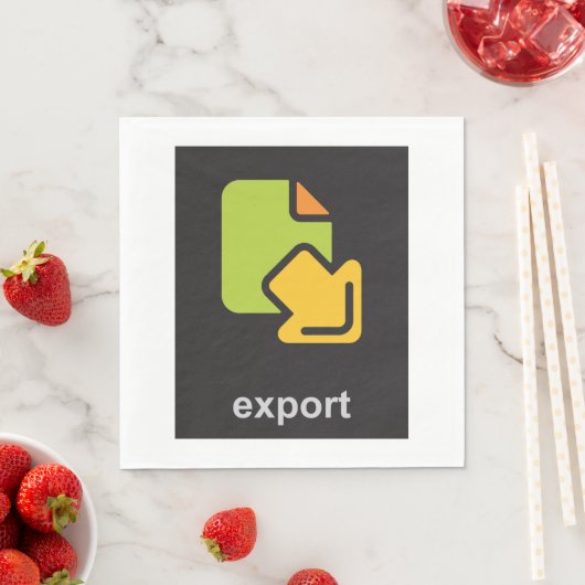 Serviette En Papier Icône Exporter (En situation)