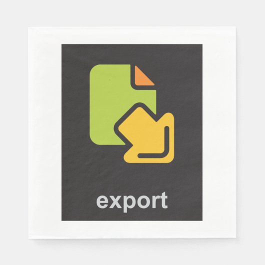 Serviette En Papier Icône Exporter (Devant)