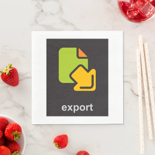 Serviette En Papier Icône Exporter
