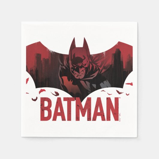 Serviette En Papier Icône gotham de Batman Crimson (Devant)