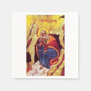 Serviette En Papier Icône orthodoxe grecque du prophète Élie