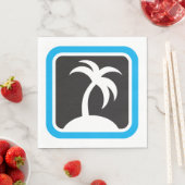 Serviette En Papier Icône Palm Tree (En situation)