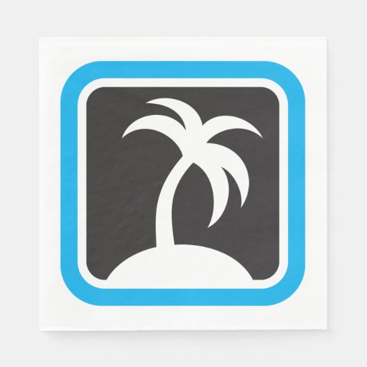 Serviette En Papier Icône Palm Tree (Devant)