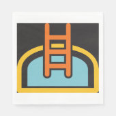 Serviette En Papier Icône Piscine (Devant)