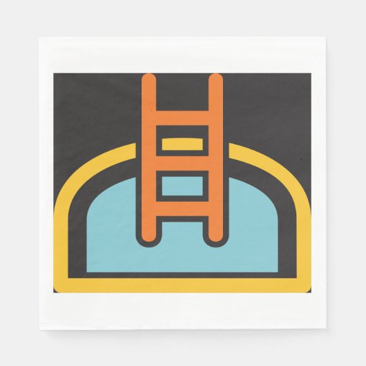 Serviette En Papier Icône Piscine (Devant)