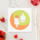 Serviette En Papier Icône USB Plug