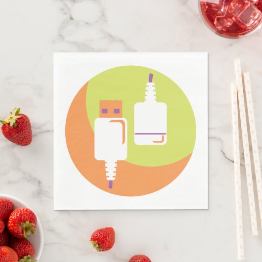 Serviette En Papier Icône USB Plug (En situation)