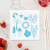 Serviette En Papier Icônes de l'été (En situation)