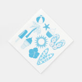 Serviette En Papier Icônes de l'été (Coin)