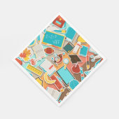 Serviette En Papier Icônes d'équipement scolaire (Coin)