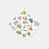 Serviette En Papier Icônes Harry Potter à l'aquarelle (Coin)