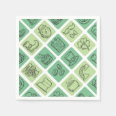 Serviette En Papier Icônes tirées à la main de St. Patrick ID635 (Devant)