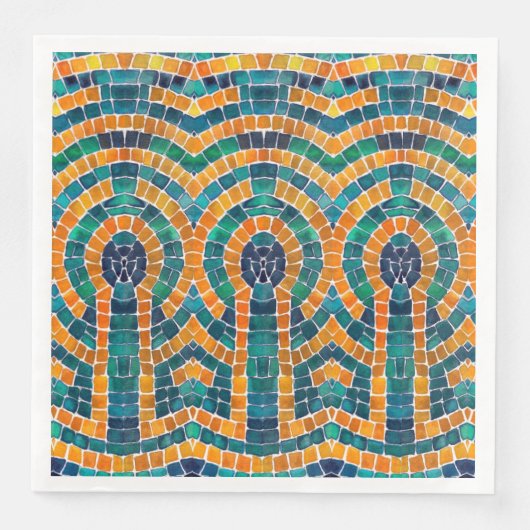 Serviette En Papier ICONS D'OR MOSAIC Dîner standard Papier serviettes (Devant)