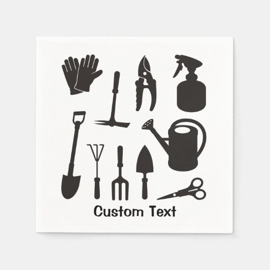 Serviette En Papier Icons Silhouettes (Devant)