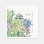 Serviette En Papier ID de frontière Mariage Succulents et étincelants5 (Devant)