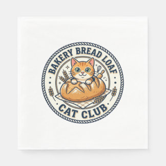 Serviette En Papier Idée Cadeau Boulangerie Pain Chaton Maman - Boulan
