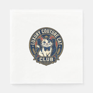 Serviette En Papier Idée cadeau pour maman chat de luxe couture - Luxe