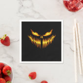 Serviette En Papier Idée Cadeau Visage Citrouille Effrayant Halloween (En situation)