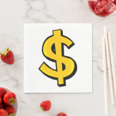 Serviette En Papier Iellow dollar (En situation)