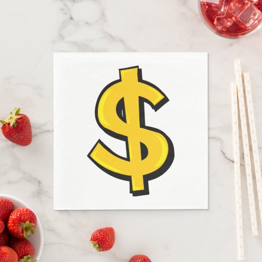 Serviette En Papier Iellow dollar (En situation)