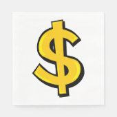 Serviette En Papier Iellow dollar (Devant)