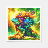 Serviette En Papier Iguana arc-en-ciel (Devant)